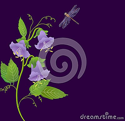 Flowers bluebells Vector Illustration