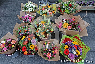 Flowers Bouquets Florist Stock Photo