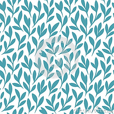 Flowers branches with leaves decorative pattern Stock Photo