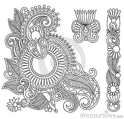 Flowers doodle Illustration design Vector Illustration