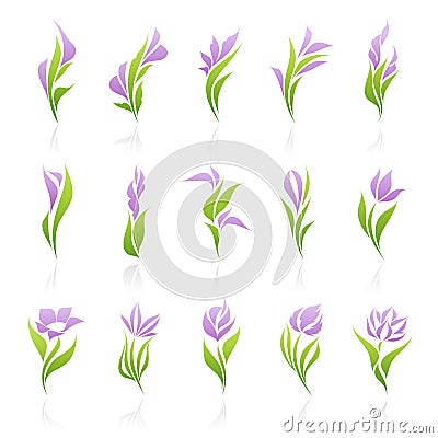 Flowers. Elements for design. Vector Illustration