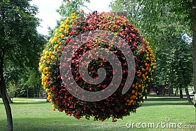 Flowers exposed on Floraart, 52 international garden exhibition on lake Bundek in Zagreb Stock Photo