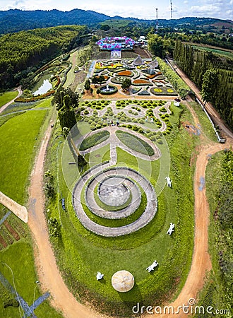 Flowers garden, Flora park in Khao Yai, Thailand Editorial Stock Photo