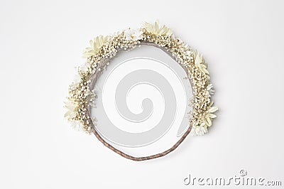 Flowers head crown over white background Stock Photo