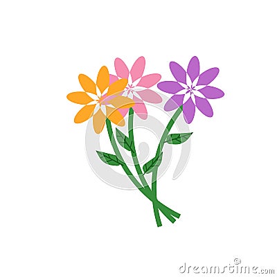 Flowers icon vector sign and symbol isolated on white background, Flowers logo concept Vector Illustration