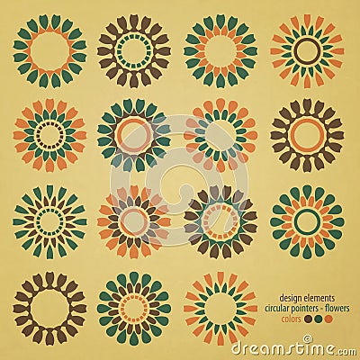 Flowers icons Vector Illustration