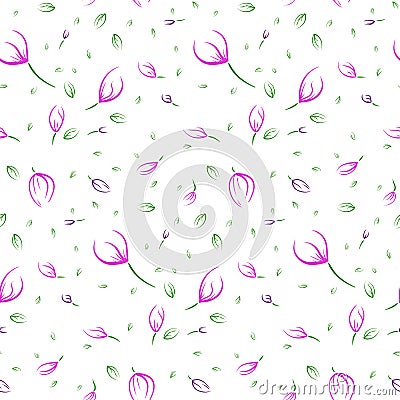 Flowers pattern, seamless pattern Vector Illustration