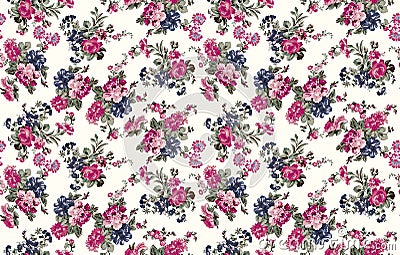 Flowers pattern.Silk scarf design, fashion textile.Seamless pattern. Cartoon Illustration