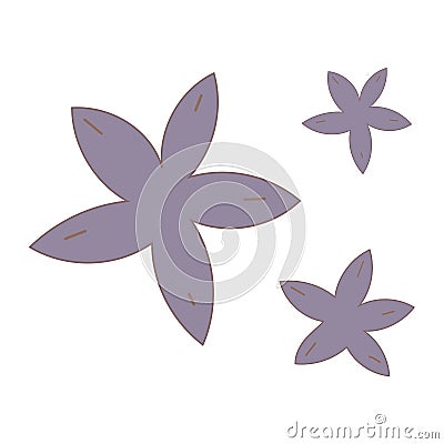 flowers purple garden warm beautiful Vector Illustration