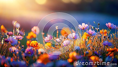 Flowers - Soft Focus Effect. Depth of Field. DOF - Depth of Field. Stock Photo