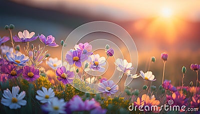 Flowers - Soft Focus Effect. Depth of Field. DOF - Depth of Field. Stock Photo