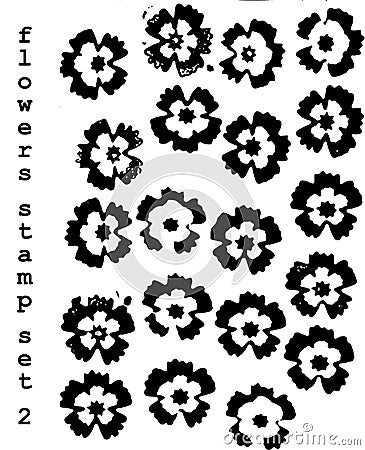 Flowers stamps Stock Photo