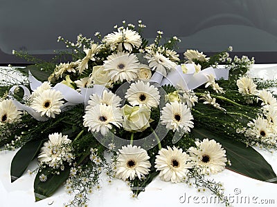 Flowers wedding car 1 Stock Photo