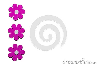 Flowers on a white isolated background. Stock Photo
