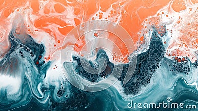 A flowing abstract design background. Generative AI Stock Photo