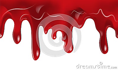 Flowing Blood or ketshup Vector Illustration