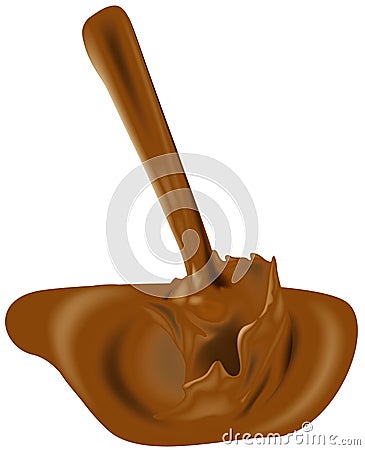 Flowing Chocolate Vector Illustration