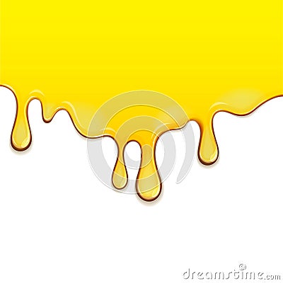 Flowing down honey Cartoon Illustration