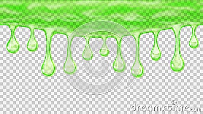 Flowing or hanging transparent seamless repeatable drops Vector Illustration