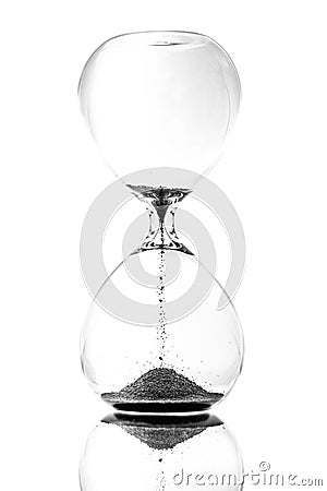 Flowing hourglass Stock Photo