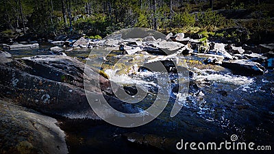 Flowing lake Stock Photo