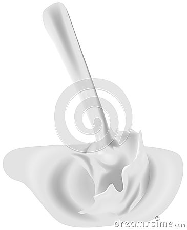 Flowing Milk Vector Illustration