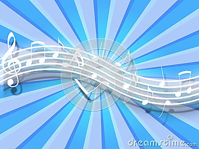 Flowing Music Notes Stock Photo