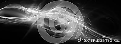 Flowing new technology banner black and white effect Stock Photo
