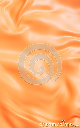 Flowing orange cloth background, 3d rendering Stock Photo