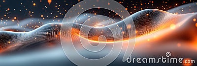 Flowing organic shapes with a pulsating, dynamic effect, featuring rhythmic motion, smooth textures Cartoon Illustration