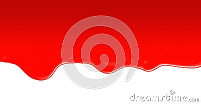 Flowing red paint Stock Photo