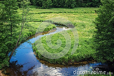 Flowing stream Stock Photo