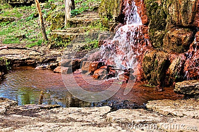 Flowing Waterfall In Ohio Stock Photo