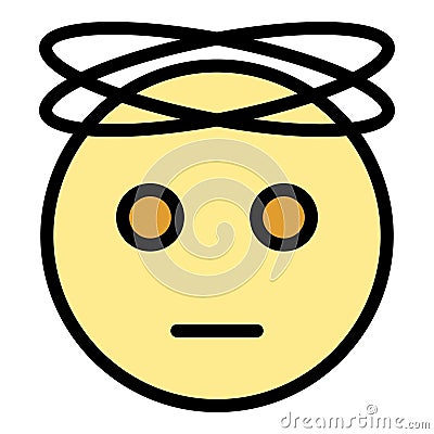 Flu dizziness icon vector flat Stock Photo