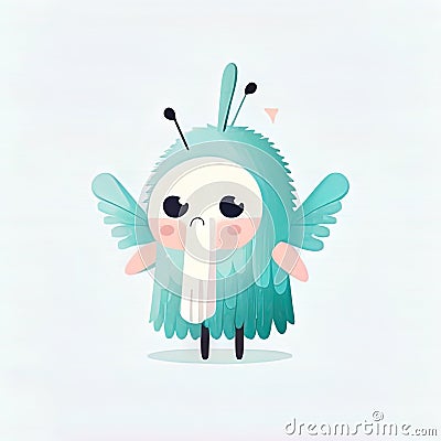 Flu Fairy, This creature loves to spread flu and other viral illnesses. cute children creature, AI generation Stock Photo