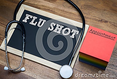 Flu Shot - Influenza vaccine Stock Photo