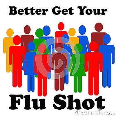 Flu shot reminder Cartoon Illustration