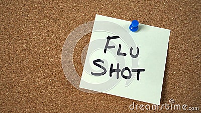 Flu Shot Reminder Stock Photo