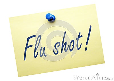 Flu shot reminder Stock Photo