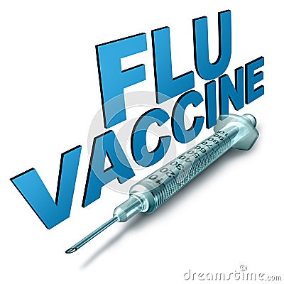 Flu Vaccine Symbol Cartoon Illustration
