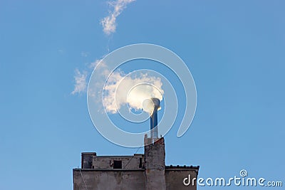 Flue enviroment energy gas smoke filter Stock Photo