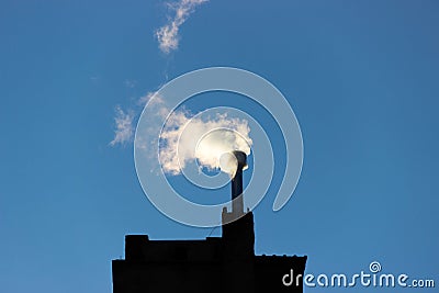 Flue enviroment energy gas smoke filter Stock Photo