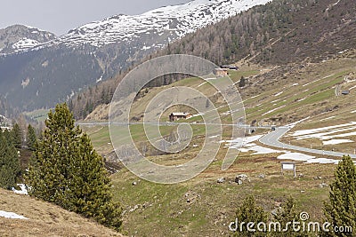 Fluela pass - Switzerland. Stock Photo