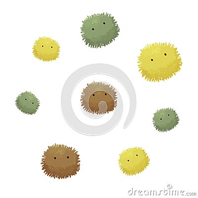 Colorful fluffy, hair ball Stock Photo