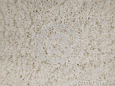 A fluffy beautiful carpet. Copy space. Flat lay, top view Stock Photo