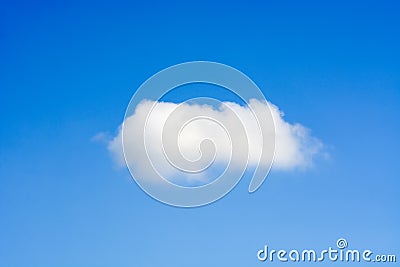 Fluffy Lone Cloud Stock Photo