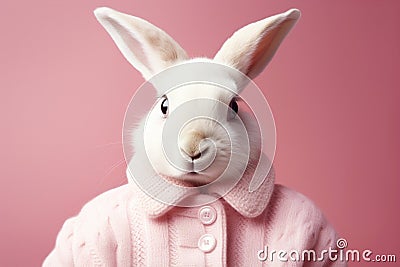 Fluffy mammal cute rabbit bunny small Stock Photo