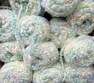 Fluffy, soft, chunky yarn Stock Photo