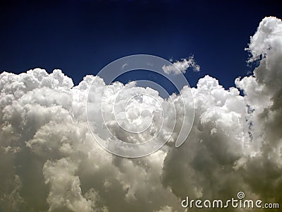 Fluffy white clouds Stock Photo