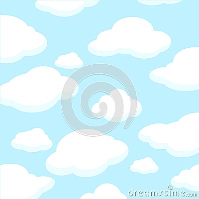 Fluffy White Clouds Stock Photo